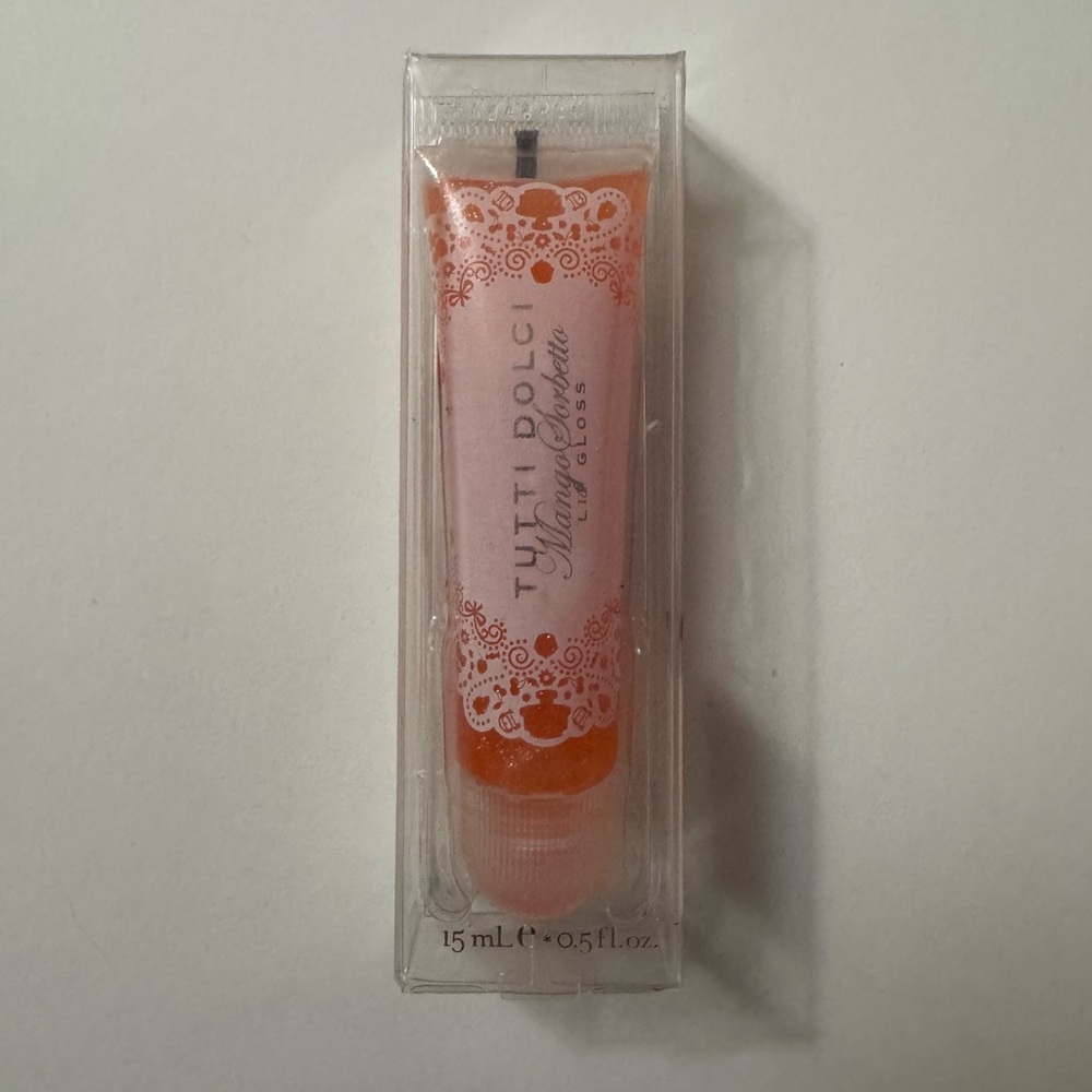 Tutti Dolci Mango Sorbetto Lip Gloss Peach Shimmer New in Box